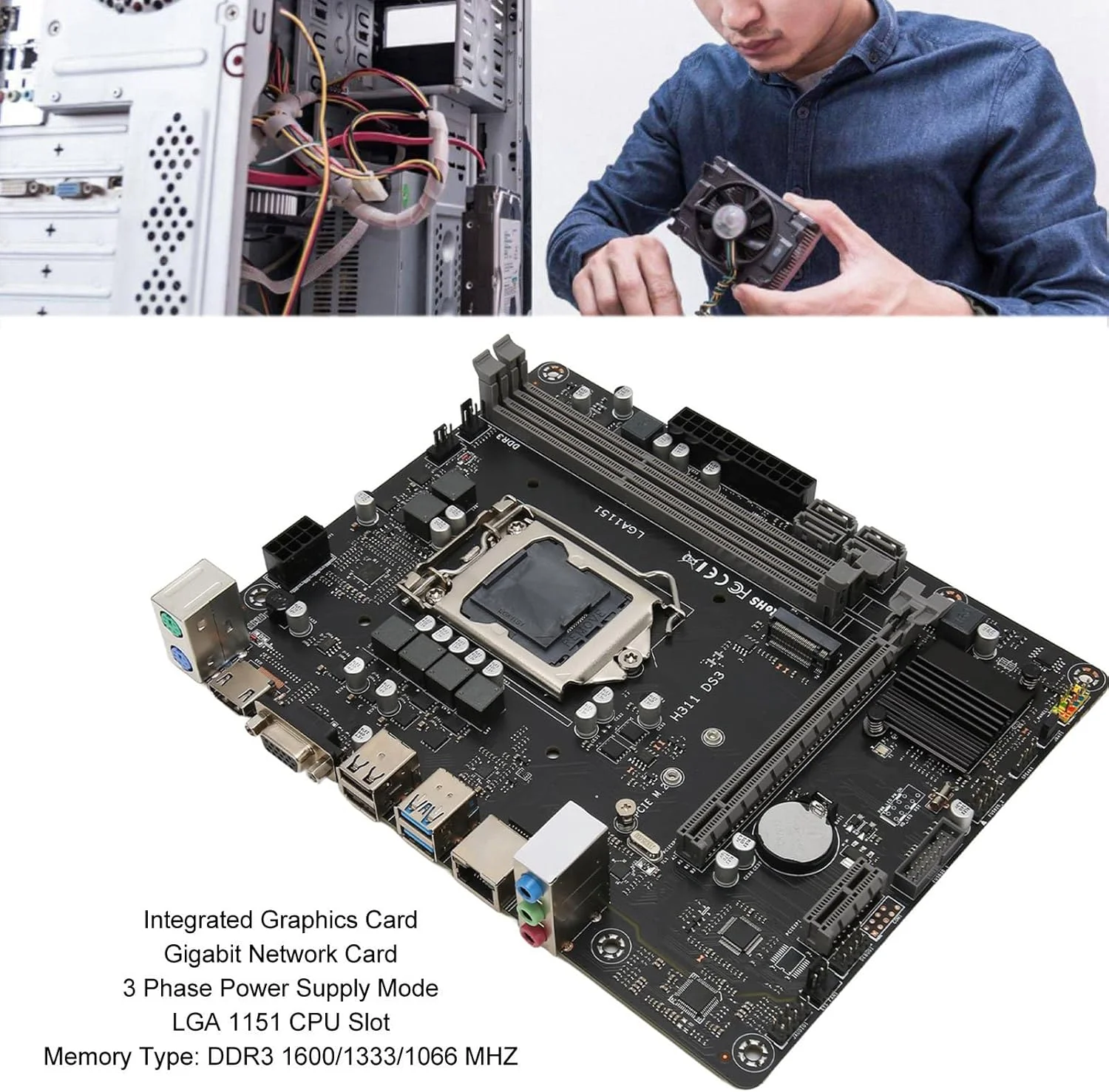 مادربرد رومیزی LGA 1151 با M.2 PCIe 4.0، دارای 4 پورت USB3.0، 4 پورت USB2.0 و خروجی HD VGA برای پردازندههای نسل 6 تا 9 مادربرد رومیزی LGA 1151 با M.2 PCIe 4.0، دارای 4 پورت USB3.0، 4 پورت USB2.0 و خروجی HD VGA برای پردازندههای نسل 6 تا 9