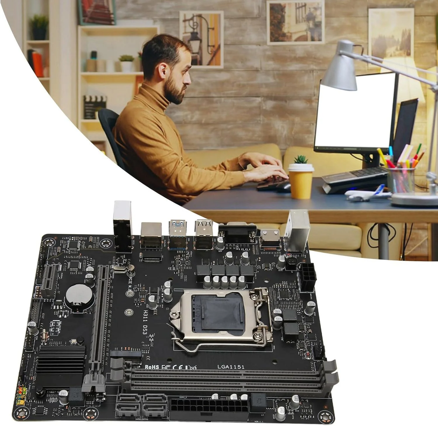 مادربرد رومیزی LGA 1151 با M.2 PCIe 4.0، دارای 4 پورت USB3.0، 4 پورت USB2.0 و خروجی HD VGA برای پردازندههای نسل 6 تا 9 مادربرد رومیزی LGA 1151 با M.2 PCIe 4.0، دارای 4 پورت USB3.0، 4 پورت USB2.0 و خروجی HD VGA برای پردازندههای نسل 6 تا 9