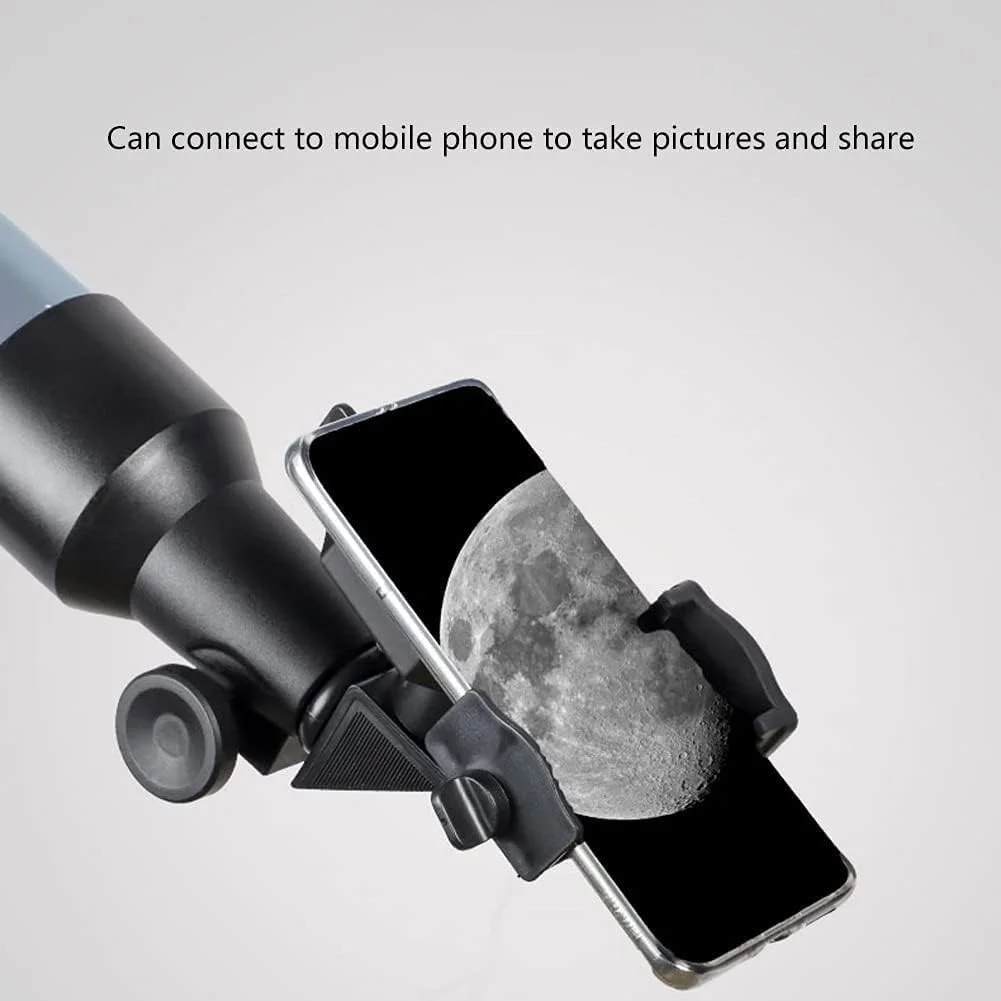 تلسکوپ بازتابی LSLYTQ برای مبتدیان، دهانه 60 میلی‌متری، تلسکوپ 700 میلی‌متری با سه‌پایه قابل تنظیم و آداپتور تلفن، مناسب برای فضای باز