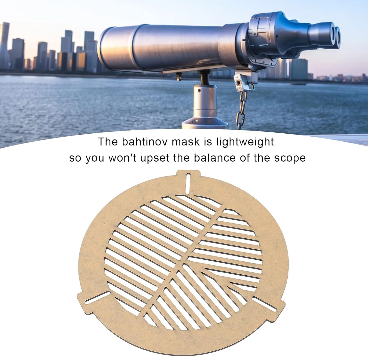 ماسک فوکوس تلسکوپ 120 تا 160 میلی‌متر، بهترین فوکوس را ارائه می‌دهد، ماسک باهتینو ضد لغزش اکریلیک برای تلسکوپ‌های بازتابی