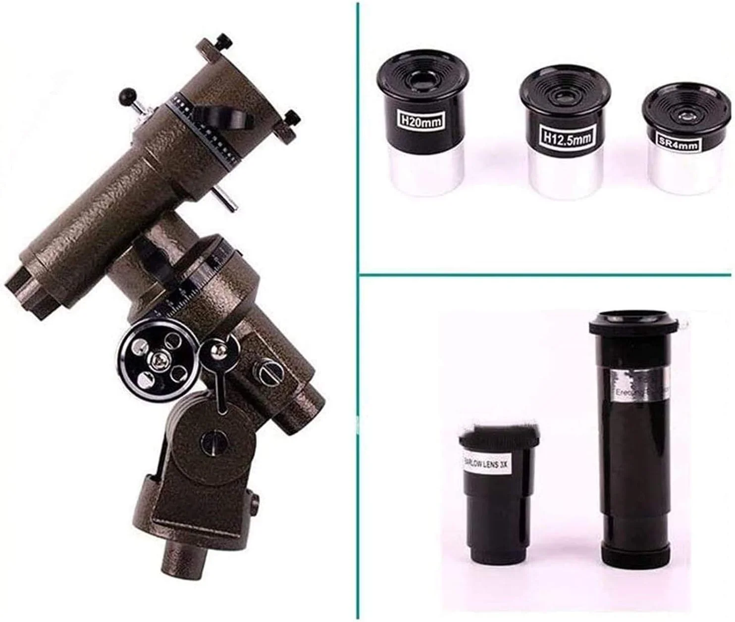 تلسکوپ شکستنی نجومی فضایی 114 میلی‌متری EQ مدل DCYEQRQ، تلسکوپ بازتابی برای رصد ستاره/ماه/زحل/مشتری