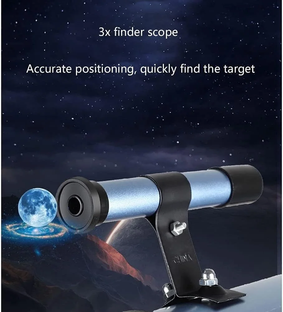 تلسکوپ بازتابی برای مبتدیان، دهانه 60 میلی‌متری، تلسکوپ 700 میلی‌متری با سه‌پایه قابل تنظیم و آداپتور تلفن، مناسب برای فضای باز