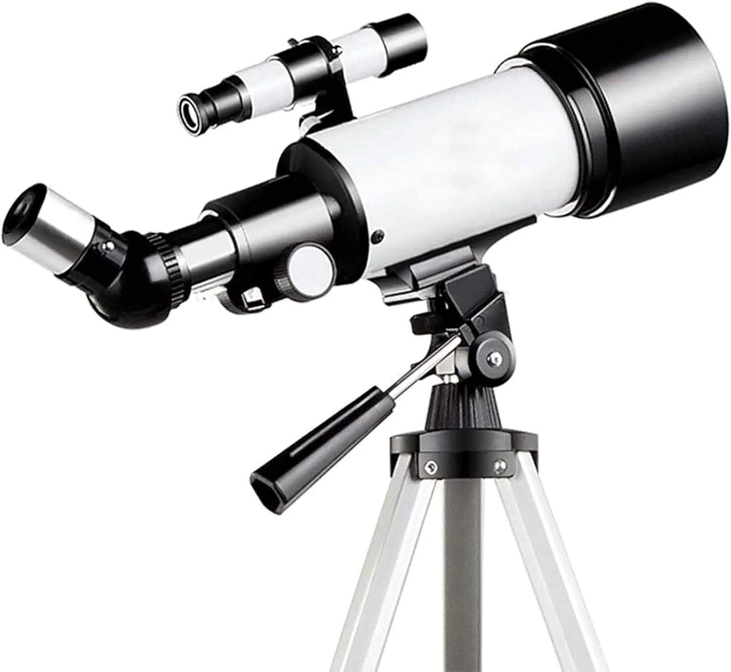 تلسکوپ بازتابی LSLYTQ برای مبتدیان، اپتیک شیشه ای با پوشش کامل سه پایه با ارتفاع قابل تنظیم، تلسکوپ نجومی برای بزرگسالان، برای استفاده در داخل/خارج از منزل