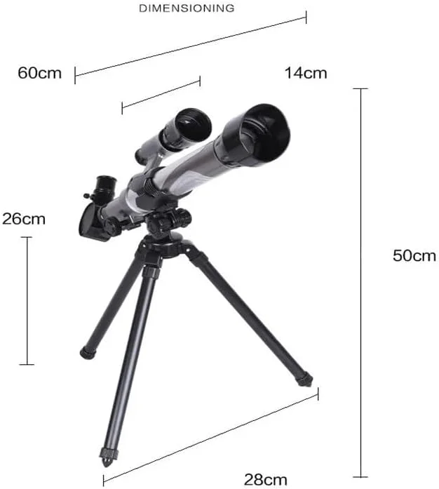 تلسکوپ قابل حمل با دقت بالا برای کمپینگ و نجوم به همراه سه پایه