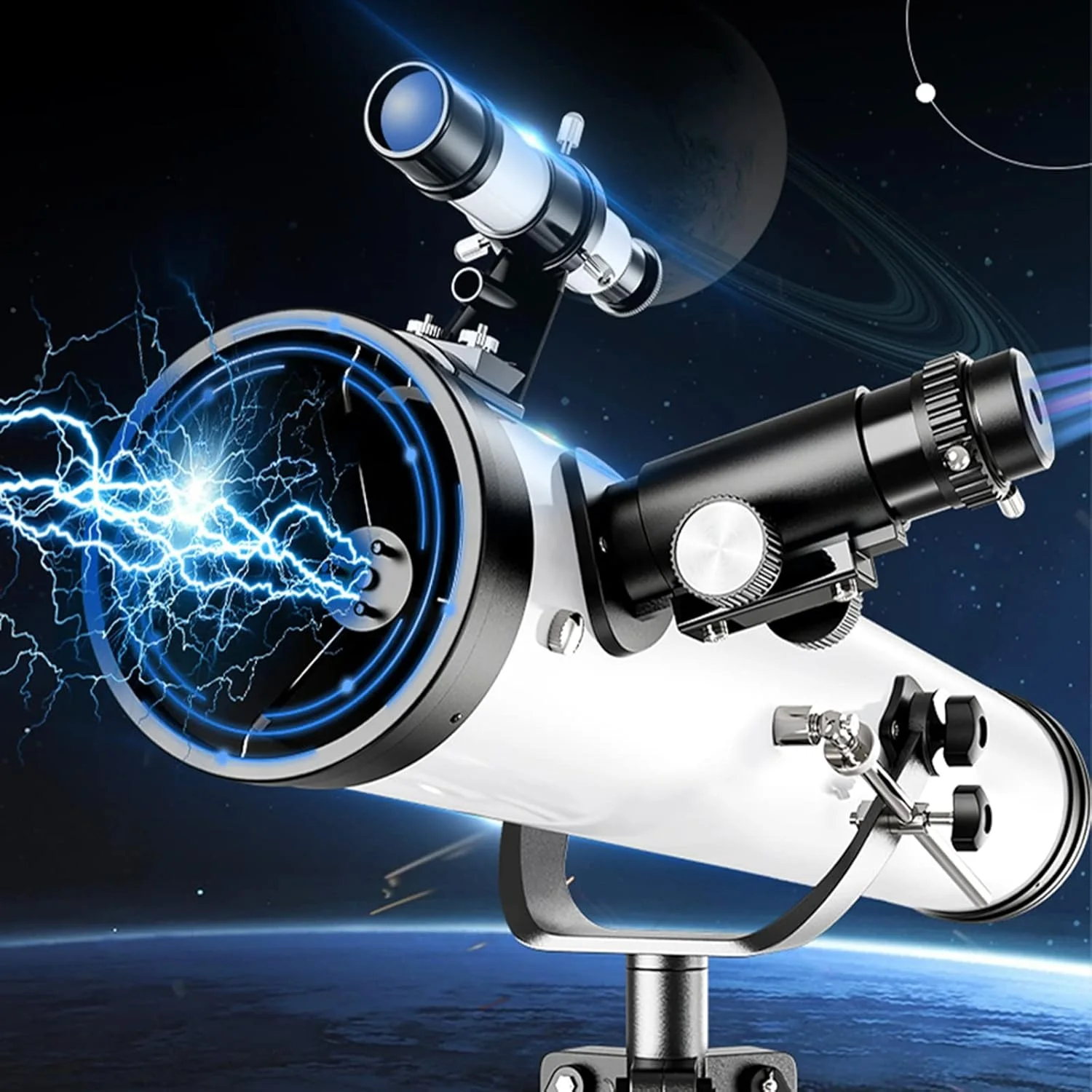 تلسکوپ نجومی حرفه ای LSLYTQ برای بزرگسالان، تلسکوپ بازتابی 76 میلی متری با دیافراگم 700 میلی متری، تلسکوپ مسافرتی قابل حمل با بزرگنمایی بالا و کیف حمل