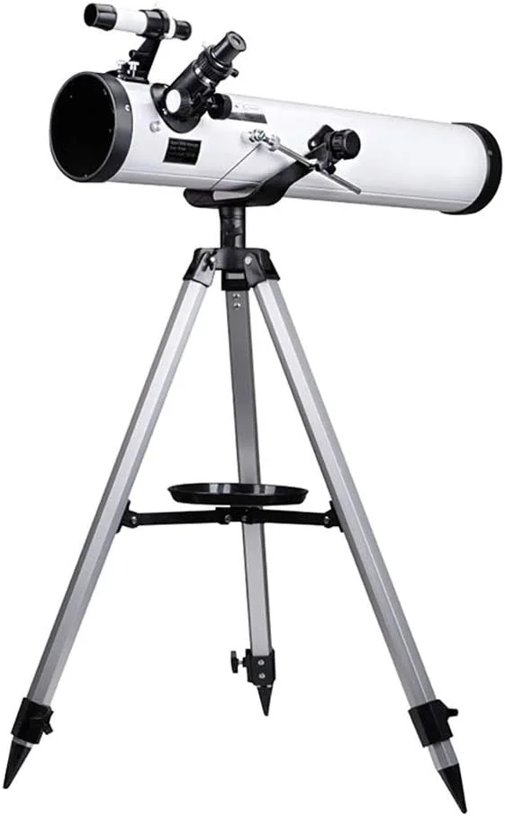 تلسکوپ نجومی بازتابی با کیفیت بالا، حرفه ای برای رصد ستارگان، با قدرت بالا و وضوح تصویر عالی به همراه سه پایه، مناسب برای مبتدیان و بزرگسالان