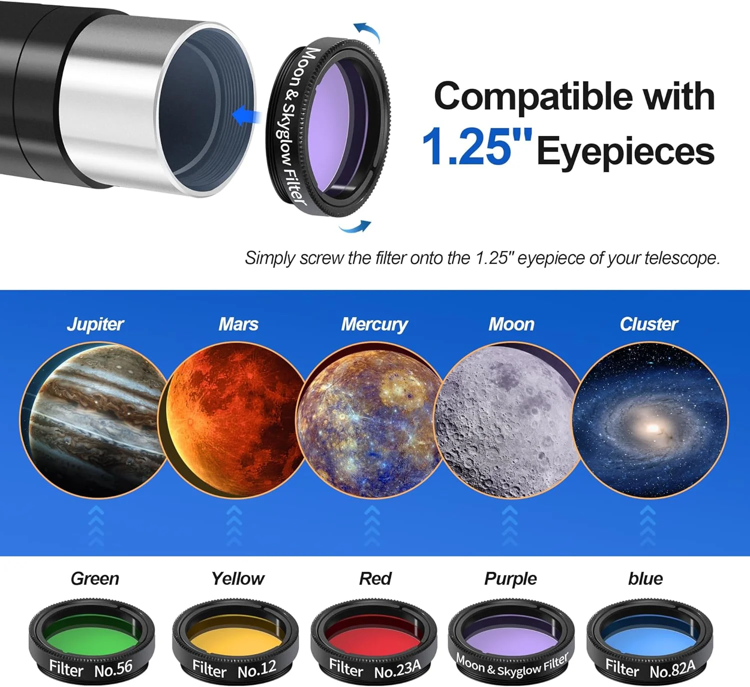 تلسکوپ بازتابی نجومی HSL 150EQ برای بزرگسالان، قدرت بالا، دیافراگم 150 میلی‌متری، تلسکوپ‌های حرفه‌ای برای نجوم بزرگسالان، همراه با مجموعه 5 فیلتر رنگی و لنز بارلو 3X