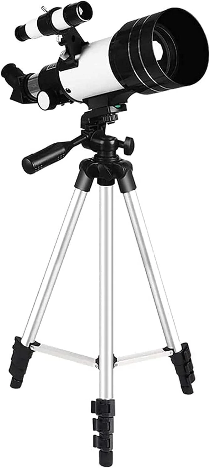 تلسکوپ نجومی سطح پایه برای کودکان، تلسکوپ بازتابی برای مبتدیان، لنز نوری HD، تلسکوپ مسافرتی قابل حمل با کوله پشتی و سه پایه (رنگ: پکیج 4)(پکیج 2)