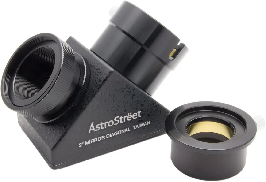 آینه سمت الراس 90 درجه GSO مناسب SCT، 2 اینچ، مشکی، فوکوس دستی، دقت 1/10 موج، بازتاب 92%، 580 گرم، ساخت تایوان