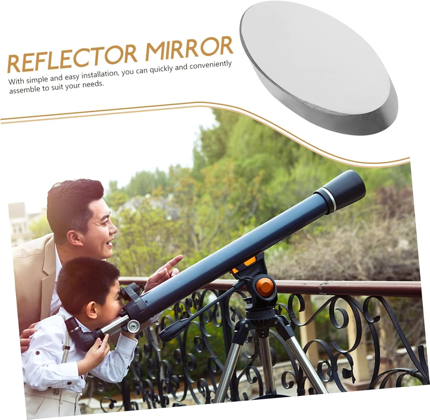 آینه ثانویه تلسکوپ DOITOOL، بازتابنده کروی شیشه ای، نصب آسان برای تماشای ستارگان