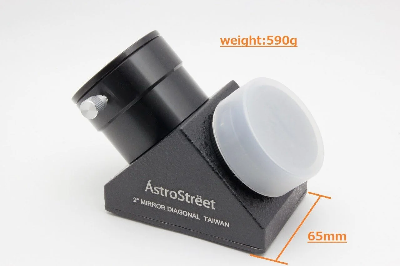 آینه سمت الراس 90 درجه GSO مناسب SCT، 2 اینچ، مشکی، فوکوس دستی، دقت 1/10 موج، بازتاب 92%، 580 گرم، ساخت تایوان