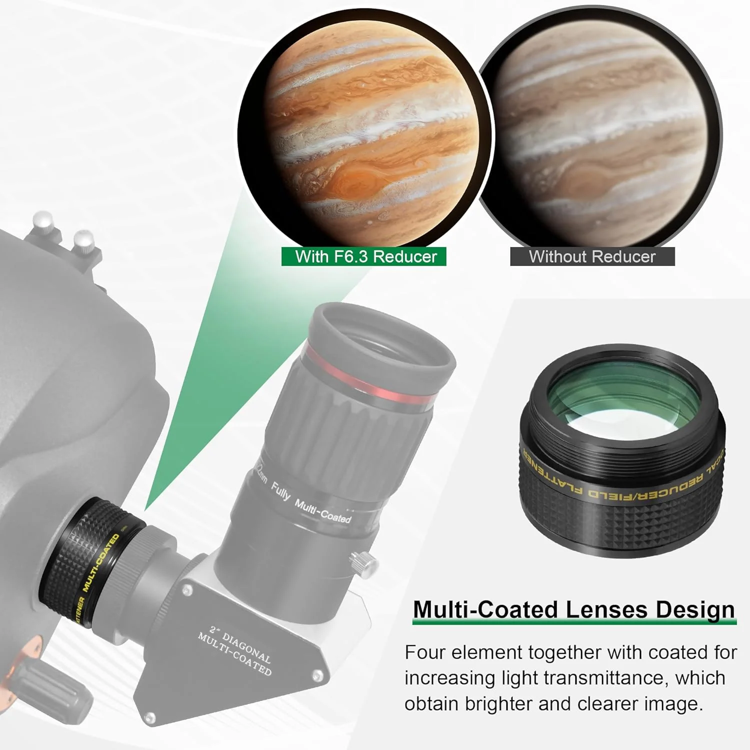 تصحیح کننده کاهنده f/6.3 Alstar برای تلسکوپ های سری C