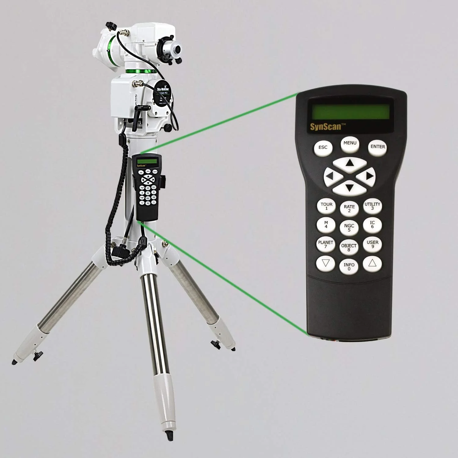 Sky-Watcher AZ-EQ5 – مقر استوایی آلمانی GoTo کامپیوتری، Alt-AZ تلسکوپ و تلسکوپ دوگانه OTA – کنترلر دستی کامپیوتری با پایگاه داده بیش از 42900 شی