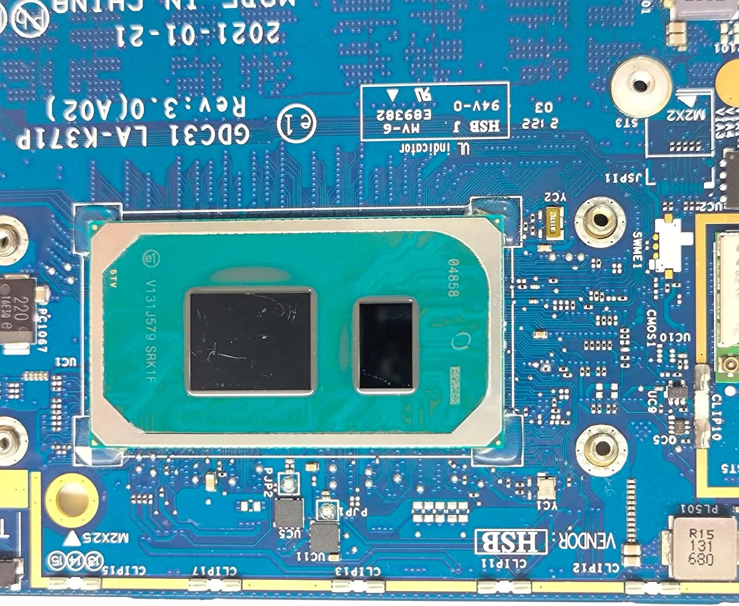 مادربرد جایگزین 0GCXXC GCXXC برای لپ تاپ های Dell Latitude 7320 7420 7520 مدل GDC31 LA-K371P، پردازنده i7-1185G7 و 32 گیگابایت رم