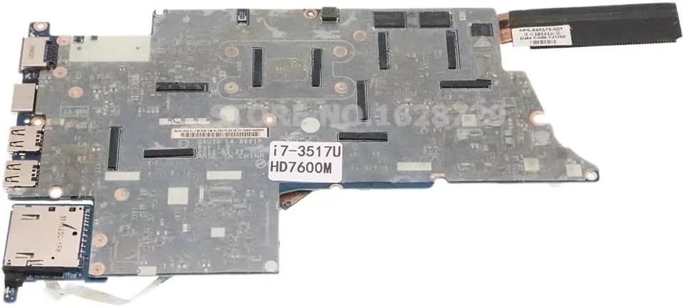مادربرد لپ تاپ ENVY4 ENVY6 مدل SR0N6 I7-3517U HD7600M 1G + هیت سینک 708976-501 708976-001 QAU30 LA-8661P