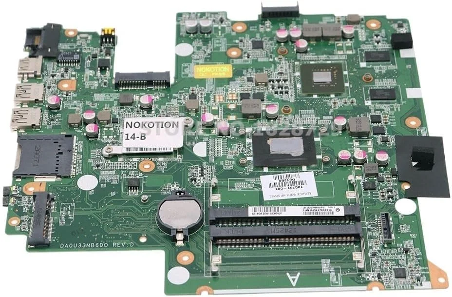 مادربرد لپ تاپ 14 اینچی سری Sleekbook مدل DA0U33MB6D0 با پردازنده I5-3317U و کارت گرافیک GT630M 1GB، شماره قطعه: 700701-001 700701-501 مادربرد لپ تاپ 14 اینچی سری Sleekbook مدل DA0U33MB6D0 با پردازنده I5-3317U و کارت گرافیک GT630M 1GB، شماره قطعه: 700701-001 700701-501