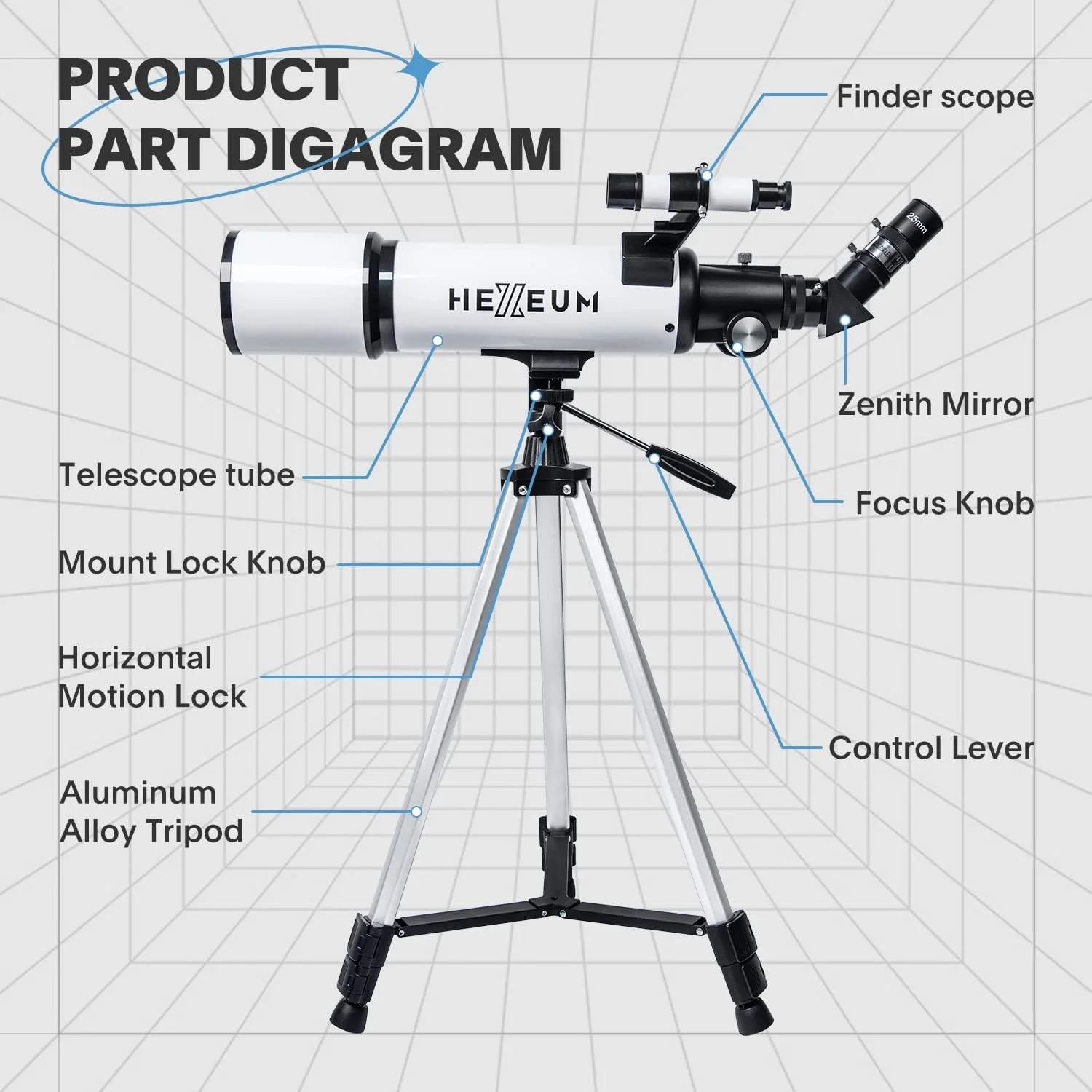 تلسکوپ دهانه 80 میلیمتری 600 میلیمتری - تلسکوپ شکستنی نجومی قابل حمل با پوشش چند لایه و انتقال بالا، پایه AZ با سهپایه، آداپتور تلفن، کنترل بیسیم و کیف حمل. نصب آسان تلسکوپ دهانه 80 میلیمتری 600 میلیمتری - تلسکوپ شکستنی نجومی قابل حمل با پوشش چند لایه و انتقال بالا، پایه AZ با سهپایه، آداپتور تلفن، کنترل بیسیم و کیف حمل. نصب آسان