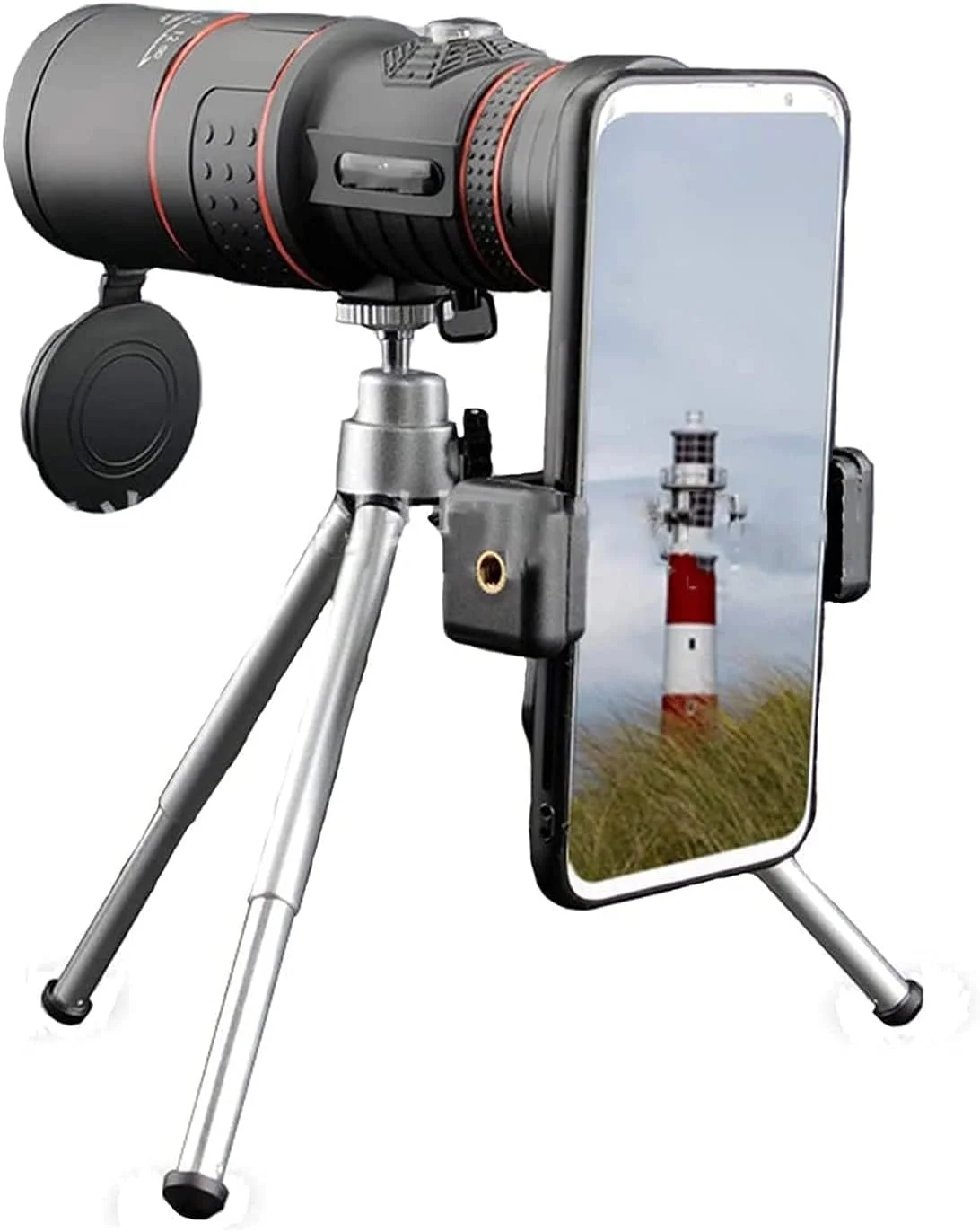 تلسکوپ تک چشمی 12X50 با منشور قوی، تک چشمی فشرده برای بزرگسالان و کودکان، تلسکوپ تک چشمی HD برای تماشای پرندگان، شکار، پیاده روی، کنسرت و مسافرت (مشکی)