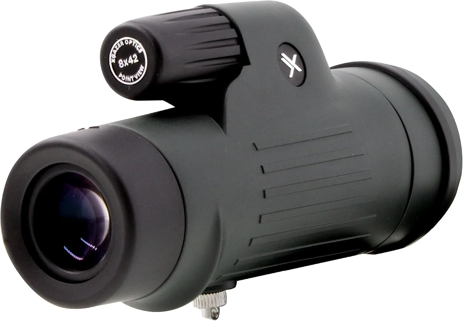 تک چشمی پرقدرت Xgazer Optics 8X42 Point View - ضد آب برای تماشای پرندگان، شکار، ماهیگیری، مسافرت، سافاری، پیاده روی، تک چشمی دوربرد، تک چشمی با راحتی چشم، بند مچی، کیف و پارچه