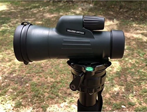 تک چشمی قدرتمند Xgazer Optics 12x50 Point View - ضد آب برای تماشای پرندگان، شکار، ماهیگیری، مسافرت، سافاری، پیاده روی، تک چشمی دوربرد، با بند مچی، کیف و پارچه