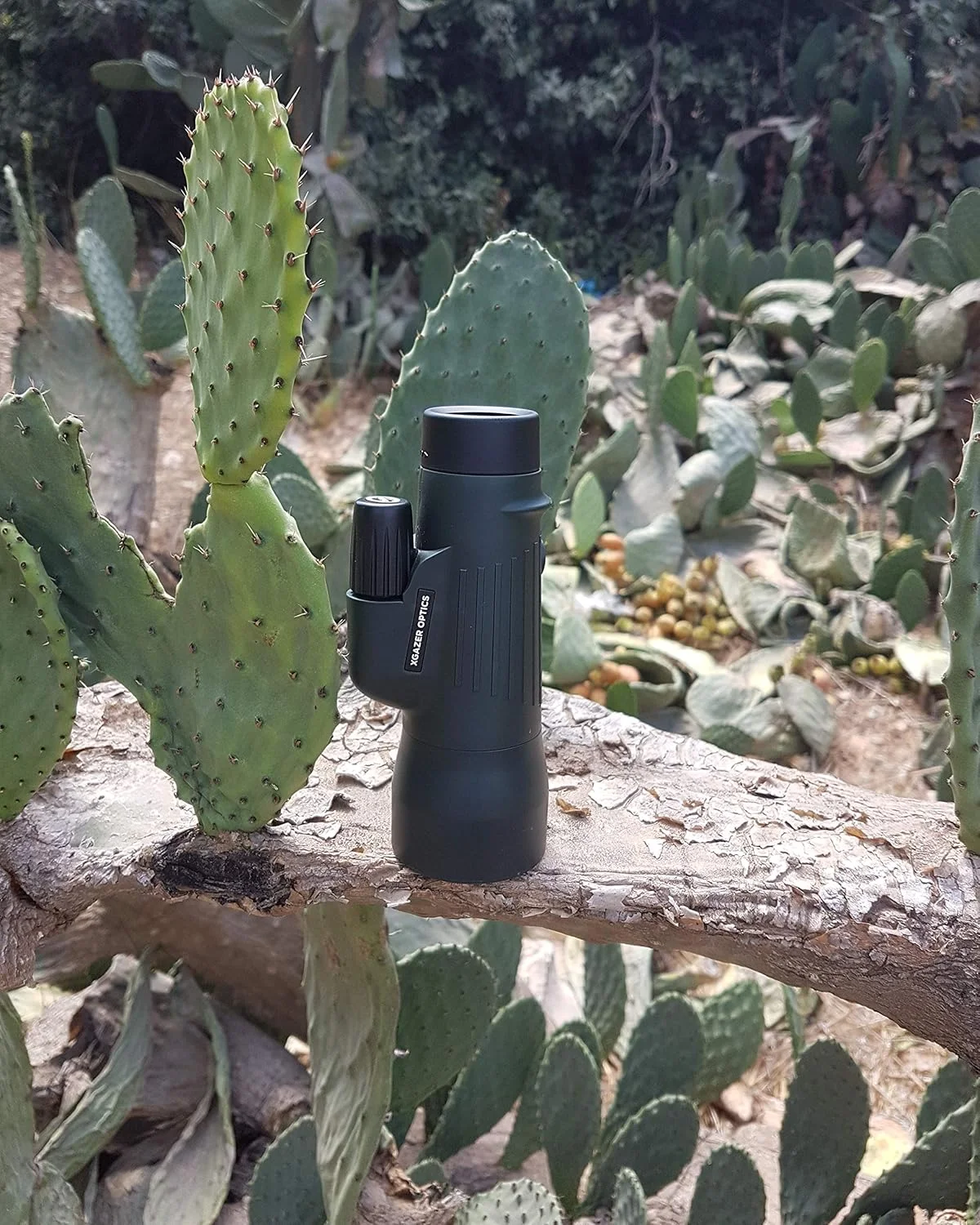 تک چشمی قدرتمند Xgazer Optics 12x50 Point View - ضد آب برای تماشای پرندگان، شکار، ماهیگیری، مسافرت، سافاری، پیاده روی، تک چشمی دوربرد، با بند مچی، کیف و پارچه