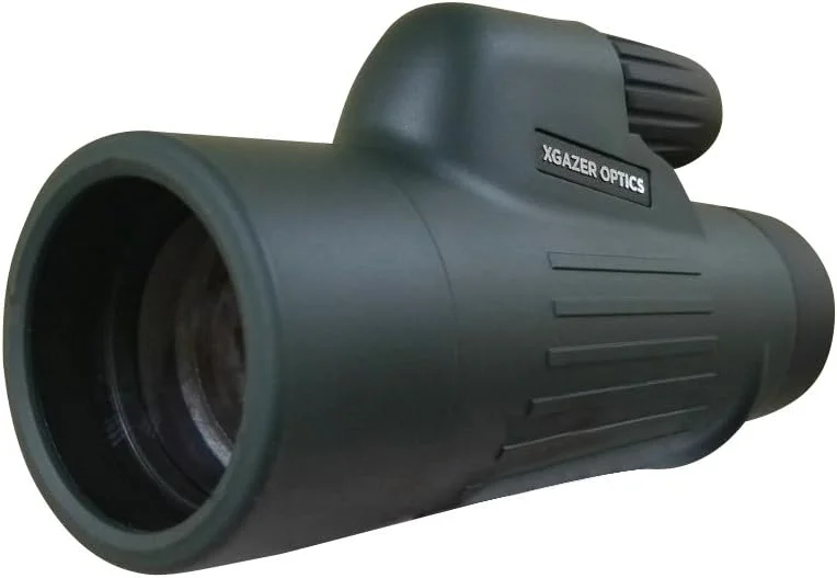 تک چشمی پرقدرت Xgazer Optics 8X42 Point View - ضد آب برای تماشای پرندگان، شکار، ماهیگیری، مسافرت، سافاری، پیاده روی، تک چشمی دوربرد، تک چشمی با راحتی چشم، بند مچی، کیف و پارچه