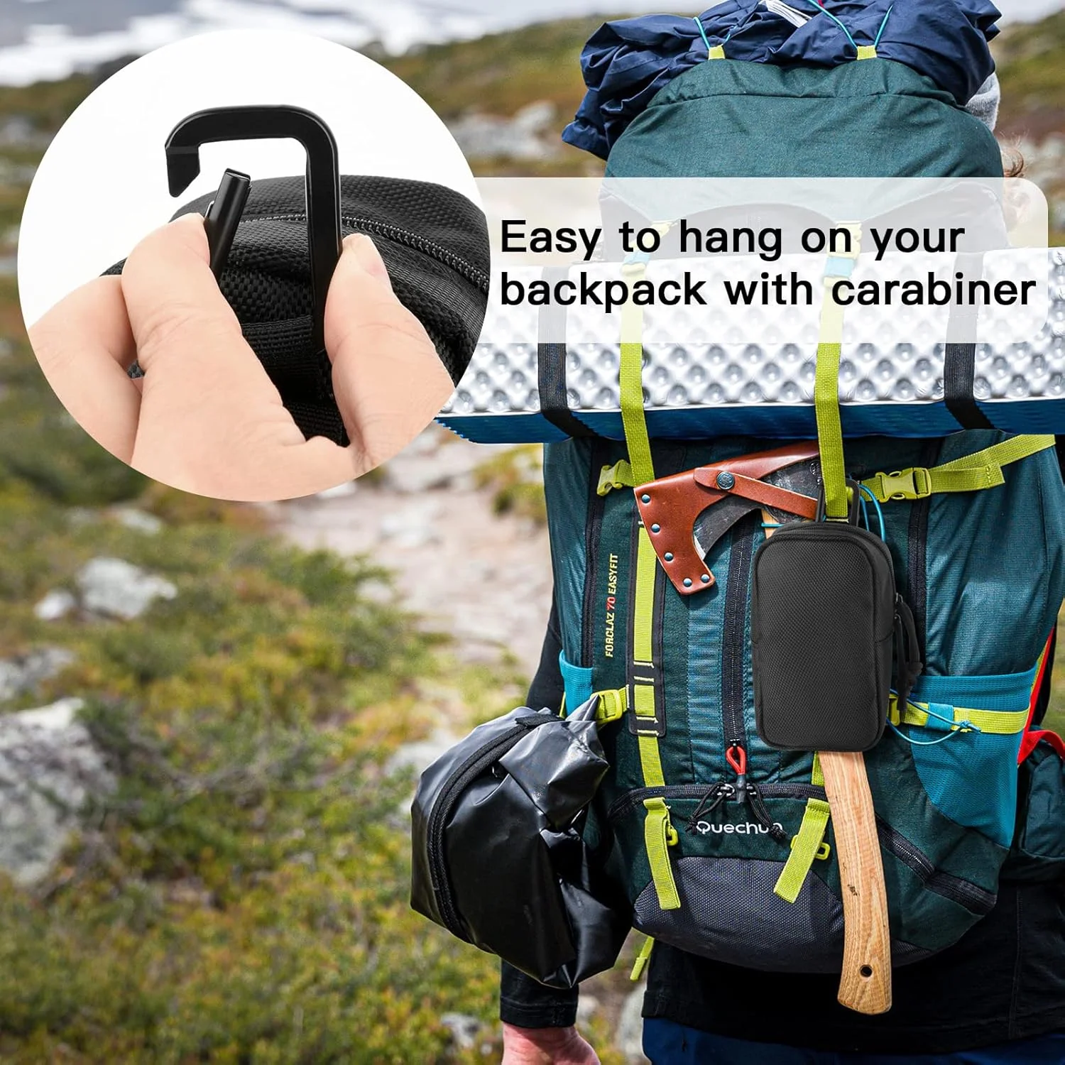 کیف تلسکوپ تک چشمی Xxerciz سازگار با تلسکوپ تک چشمی Vortex Optics Solo 8x36 و 10x36، کیف حمل محافظ مسافرتی قابل حمل برای شکار، کمپینگ، پیاده روی، فقط کیف