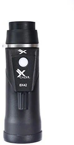تلسکوپ تک چشمی 8x42 Xgazer Optics با قطب نما و مسافت یاب | ضد آب و جمع و جور با چشمی جمع شونده | تجهیزات زوم شب و روز برای شکار، تماشای پرندگان، پیاده روی، کمپینگ، مسافرت