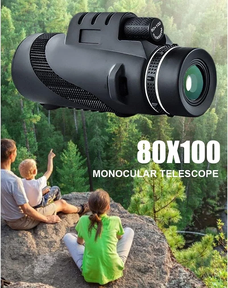 تلسکوپ تک چشمی HD 80X100 با قابلیت زوم دوربین تلفن همراه، مناسب رصد آسمان پرستاره، به همراه سه پایه، گیره تلفن همراه و لوازم جانبی کمپینگ در فضای باز، تلسکوپ تک چشمی شفاف تلسکوپ تک چشمی HD 80X100 با قابلیت زوم دوربین تلفن همراه، مناسب رصد آسمان پرستاره، به همراه سه پایه، گیره تلفن همراه و لوازم جانبی کمپینگ در فضای باز، تلسکوپ تک چشمی شفاف