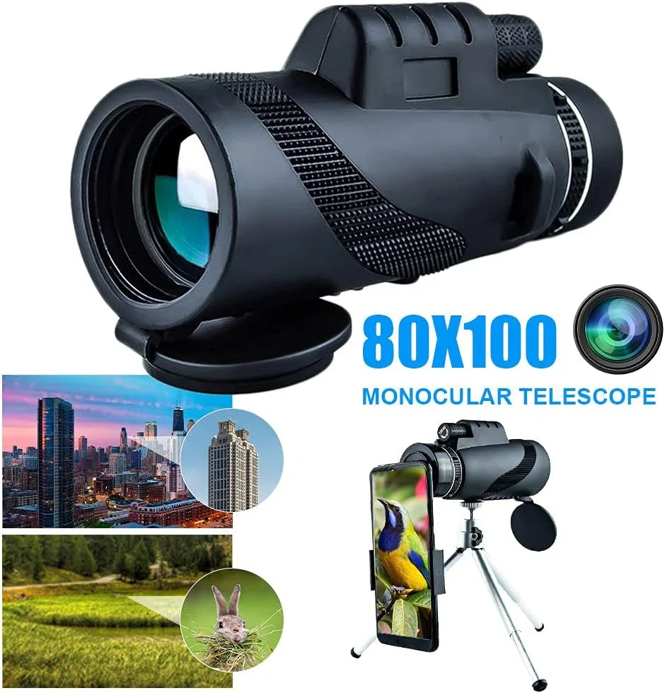 تلسکوپ تک چشمی HD 80X100 با قابلیت زوم دوربین تلفن همراه، مناسب رصد آسمان پرستاره، به همراه سه پایه، گیره تلفن همراه و لوازم جانبی کمپینگ در فضای باز، تلسکوپ تک چشمی شفاف تلسکوپ تک چشمی HD 80X100 با قابلیت زوم دوربین تلفن همراه، مناسب رصد آسمان پرستاره، به همراه سه پایه، گیره تلفن همراه و لوازم جانبی کمپینگ در فضای باز، تلسکوپ تک چشمی شفاف