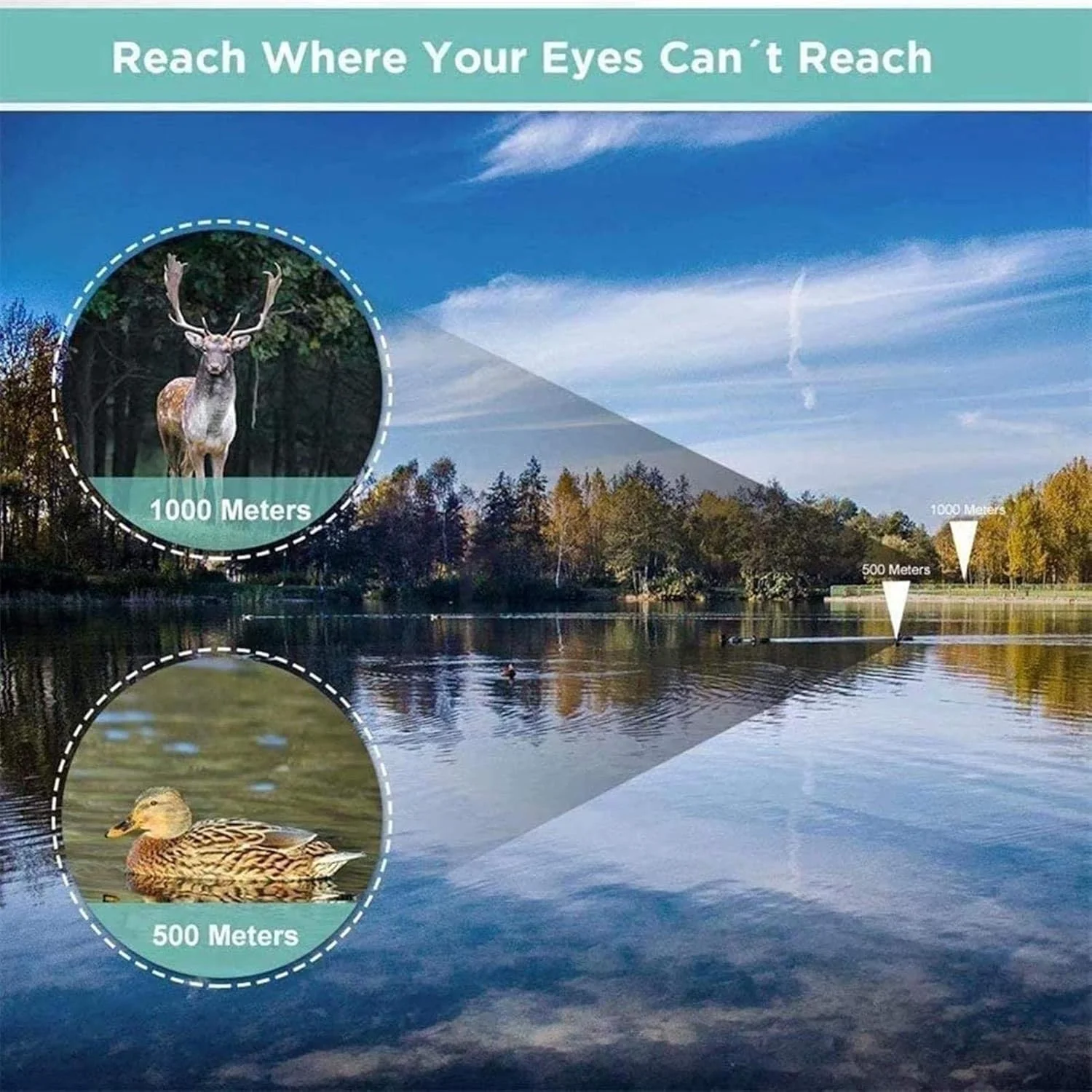 تلسکوپ تک چشمی قدرتمند HD، زوم جیبی HD برای تماشای پرندگان، کمپینگ، حیات وحش و مسافرت