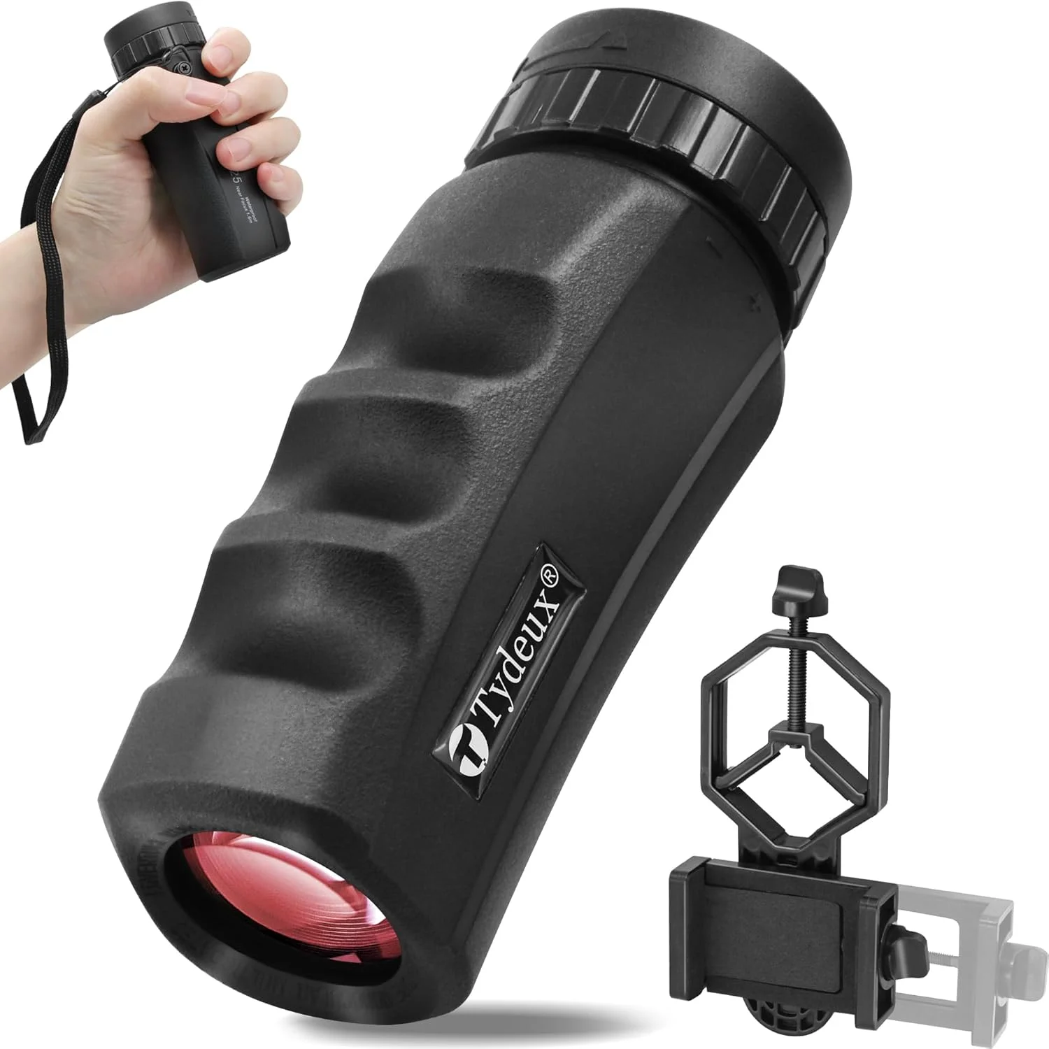 آداپتور تلسکوپ فلزی تلفن هوشمند - همراه با تلسکوپ تک چشمی 10x25