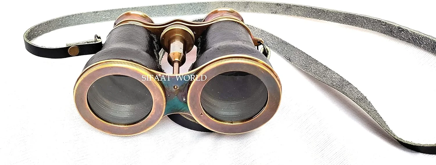 دوربین دوچشمی دریایی برنجی عتیقه ویکتوریایی با بند چرمی گردنی، دوربین تک چشمی برنجی کلکسیونی به سبک عتیقه، هدیه دوربین جاسوسی (چرم مشکی) دوربین دوچشمی دریایی برنجی عتیقه ویکتوریایی با بند چرمی گردنی، دوربین تک چشمی برنجی کلکسیونی به سبک عتیقه، هدیه دوربین جاسوسی (چرم مشکی)