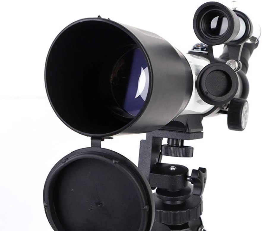 تلسکوپ LSLYTQ، تلسکوپ های تک چشمی نجومی با بزرگنمایی بالا و کیفیت HD به همراه سه پایه و یابنده، مناسب برای بزرگسالان و مبتدیان، نقره ای