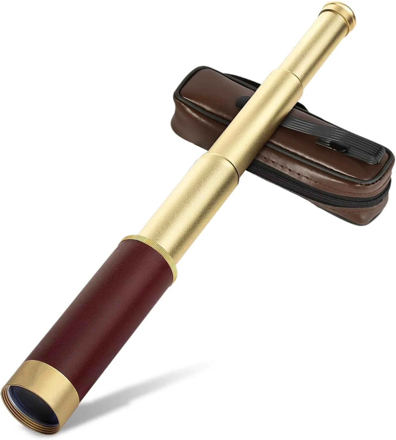 تلسکوپ دزدان دریایی، تلسکوپ تک چشمی زوم‌دار 25 در 30، تلسکوپ قدیمی قابل حمل و تاشو دستی برنجی برای تماشای پرندگان