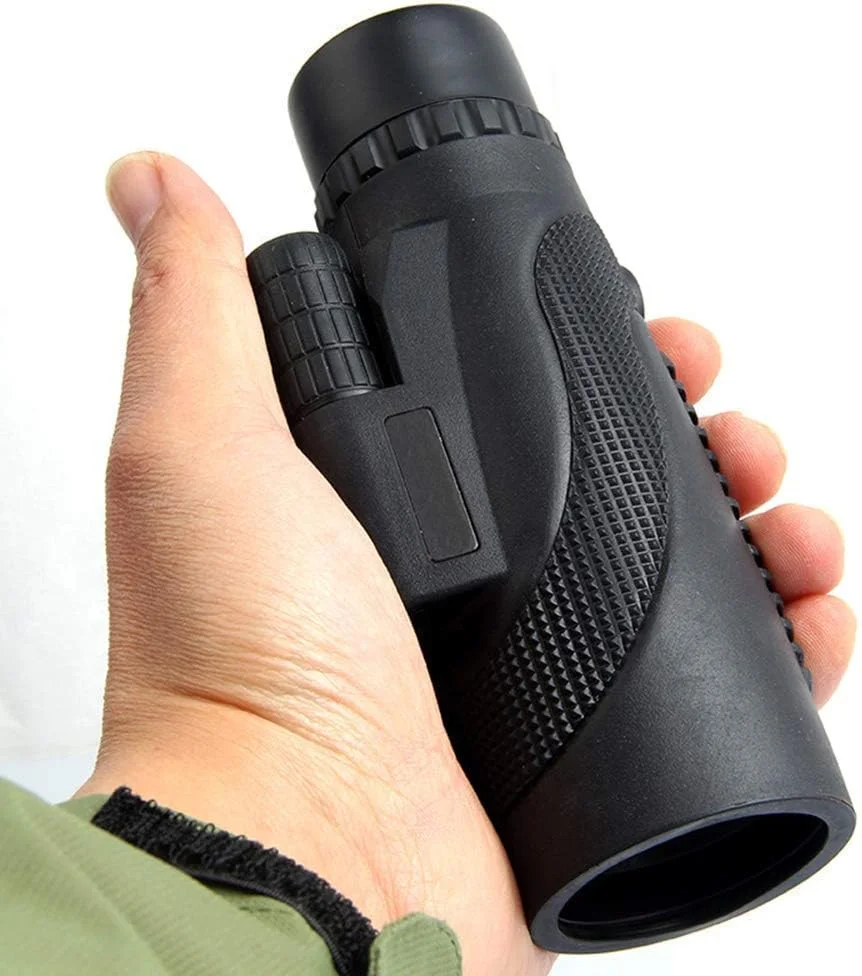 تلسکوپ تک چشمی با قدرت بالا، HD، دوگانه، ضد آب، جمع و جور به همراه سه پایه تلفن هوشمند و آداپتور نصب، لنز زوم چند لایه Bak4 مناسب برای شکار، تماشای پرندگان، کمپینگ و دوربین شکاری