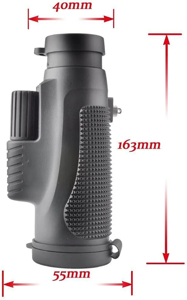 تلسکوپ تک چشمی 12X50 با زوم سوپر تله فوتو، چشمی با نگهدارنده تلفن هوشمند، منشور برای بزرگسالان، هدیه، تماشای پرندگان، شکار، کمپینگ