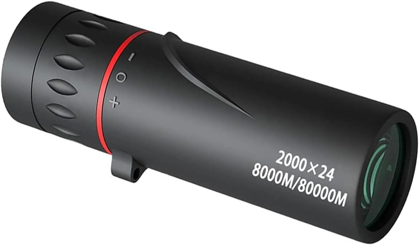 تلسکوپ مینیاتوری برای بزرگسالان، تلسکوپ های منوچشمی با اپتیک فوکوس 2000X24، تلسکوپ مینی منوچشمی ضد آب 8000M/80000M برای رویدادهای ورزشی، کنسرت ها، کمپینگ، مسافرت، مشکی