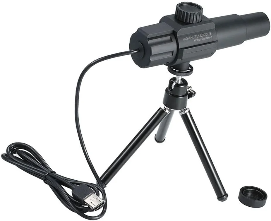 تلسکوپ دیجیتال هوشمند USB، مونوکولار 2 مگاپیکسلی، بزرگنمایی 70 برابری، دوربین مقیاس پذیر قابل تنظیم با پایه برای عکاسی و فیلمبرداری از پرندگان، حیوانات وحشی و تماشای فضای باز