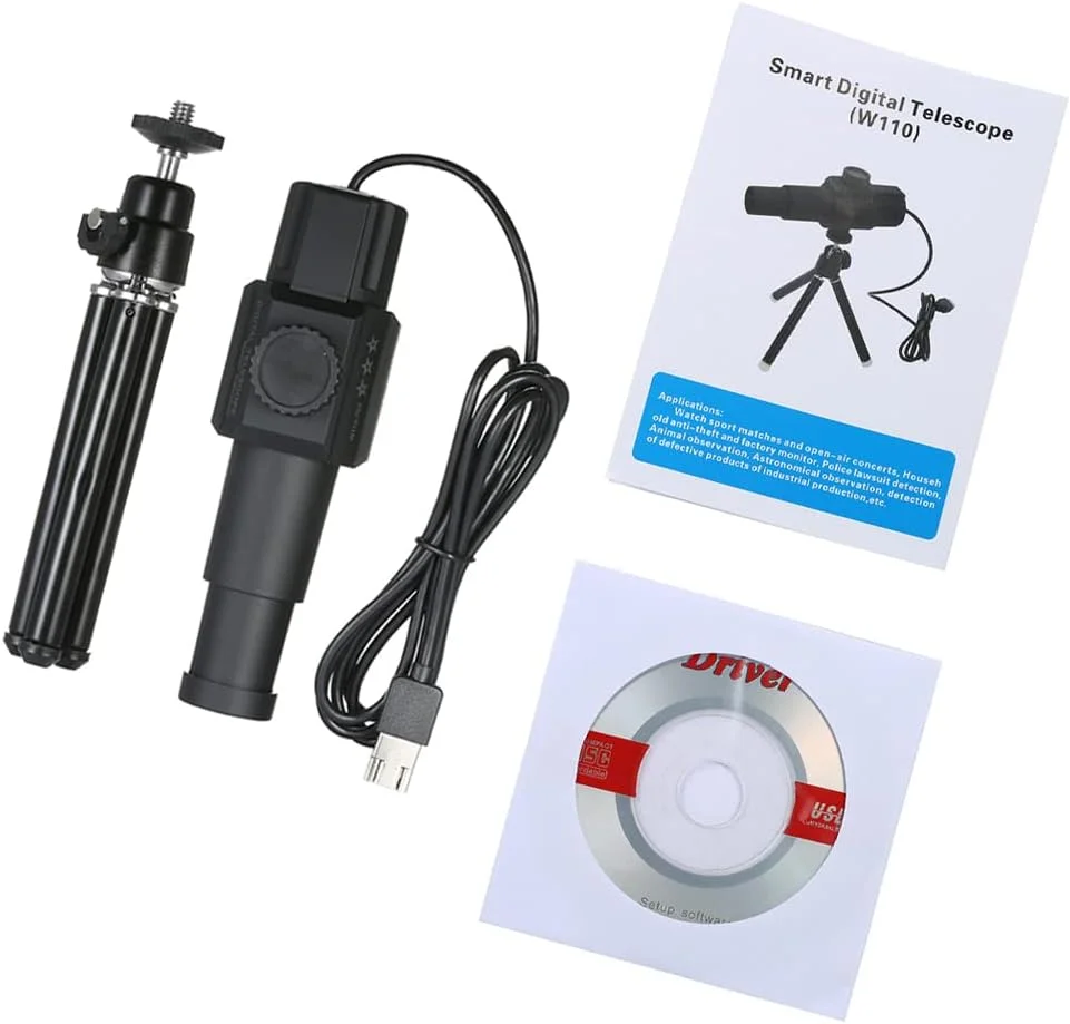 تلسکوپ دیجیتال هوشمند USB، مونوکولار 2 مگاپیکسلی، بزرگنمایی 70 برابری، دوربین مقیاس پذیر قابل تنظیم با پایه برای عکاسی و فیلمبرداری از پرندگان، حیوانات وحشی و تماشای فضای باز تلسکوپ دیجیتال هوشمند USB، مونوکولار 2 مگاپیکسلی، بزرگنمایی 70 برابری، دوربین مقیاس پذیر قابل تنظیم با پایه برای عکاسی و فیلمبرداری از پرندگان، حیوانات وحشی و تماشای فضای باز