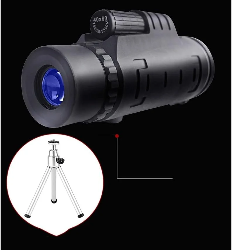 تلسکوپ تک لوله ای HBJWOV 40x60 با بزرگنمایی بالا، وضوح بالا و ضد آب پر شده با نیتروژن