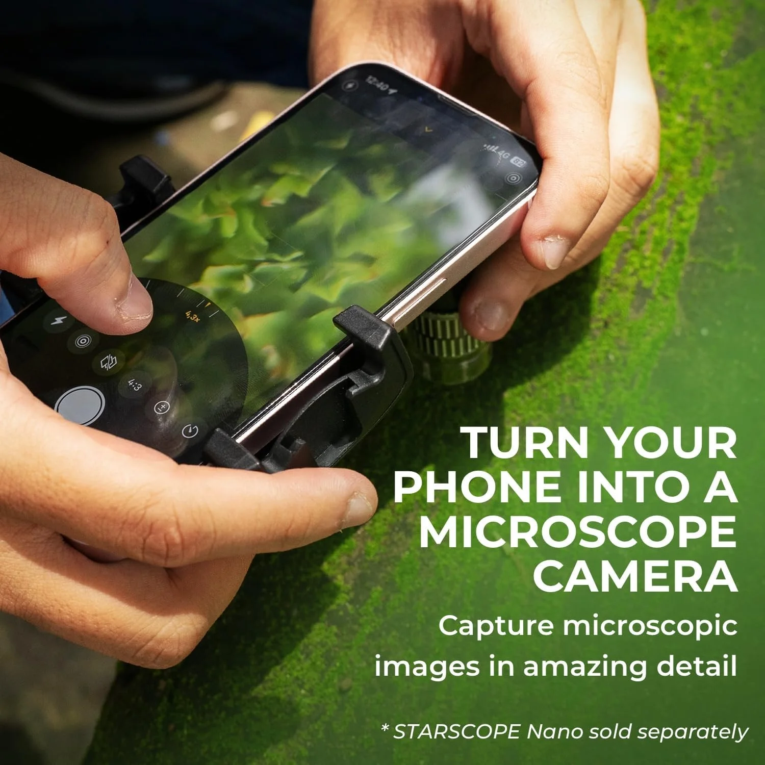 نگهدارنده تلفن تلسکوپ نانو استارسکوپ - آداپتور گوشی هوشمند جهانی برای تک چشمی مینی و لنز میکروسکوپ جیبی | گیره نگهدارنده تله فوتو تاشو برای آیفون و اندروید