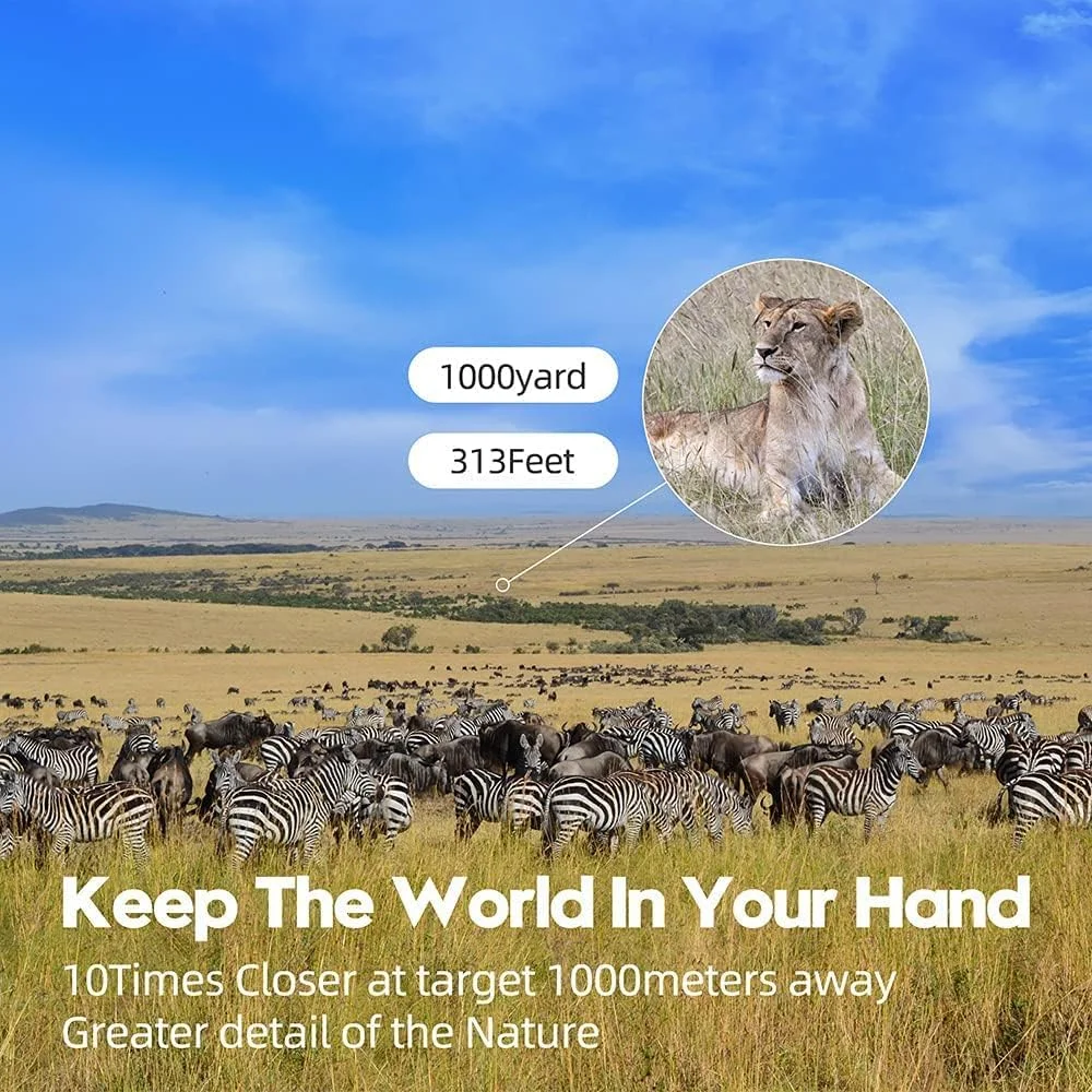 تک چشمی زوم 40-10X با هولدر و سه پایه، منشور BAK4، ضد آب، ضد مه، سبز
