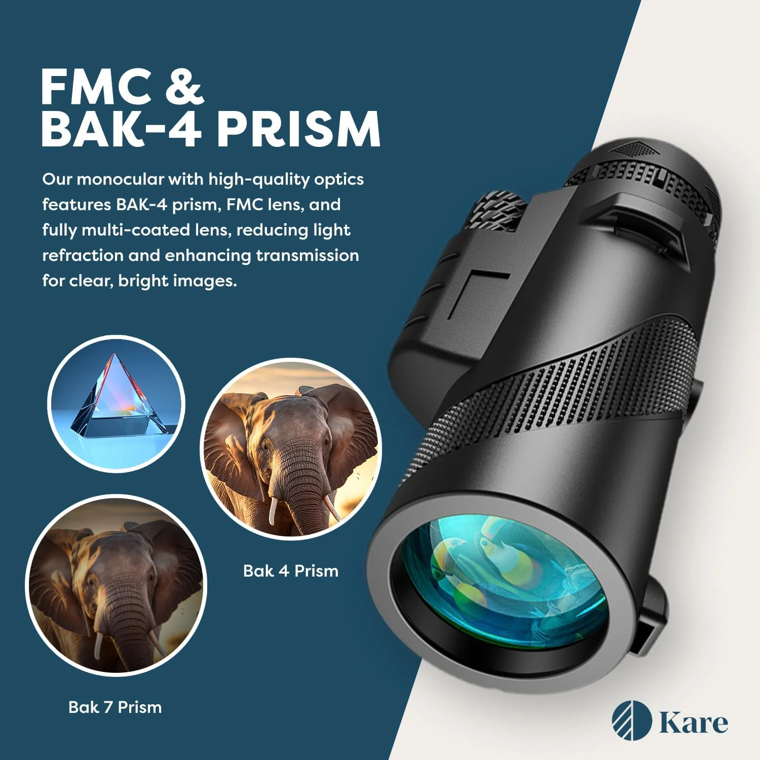 تلسکوپ تک چشمی 100X80 با قدرت بالا به همراه نگهدارنده تلفن هوشمند و سه پایه، تلسکوپ تک چشمی با وضوح بالا و دید وسیع تر برای بزرگسالان، مناسب تماشای پرندگان، پیاده روی و کمپینگ