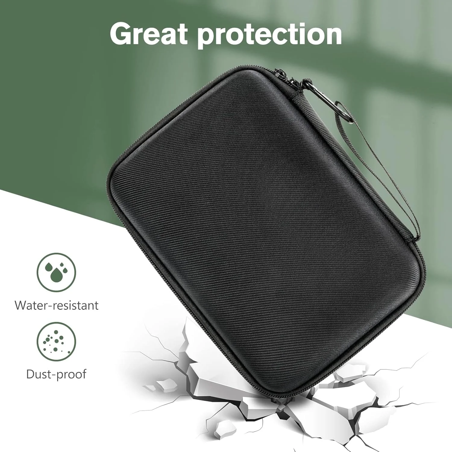 کیف حمل سخت ProCase برای تلسکوپ تک چشمی، کیف نگهداری مسافرتی سازگار با Gosky 12x55/ Pankoo 12X50, 40X60/ Titan 12x55/ Viajero 12x50، نگهدارنده لوازم جانبی سه پایه تلفن Starscope - مشکی