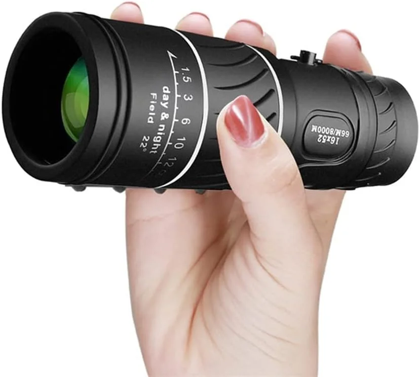 تلسکوپ تک چشمی قدرتمند 16x52، دوربین دوچشمی زوم منشوری فشرده برای شکار و تجهیزات کمپینگ