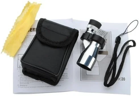 تلسکوپ تک چشمی کوچک و جمع و جور 8x20 میلی‌متری، قابل حمل، مناسب برای تماشای پرندگان، پیاده‌روی، کمپینگ، ماهیگیری، مسافرت و تماشای مناظر