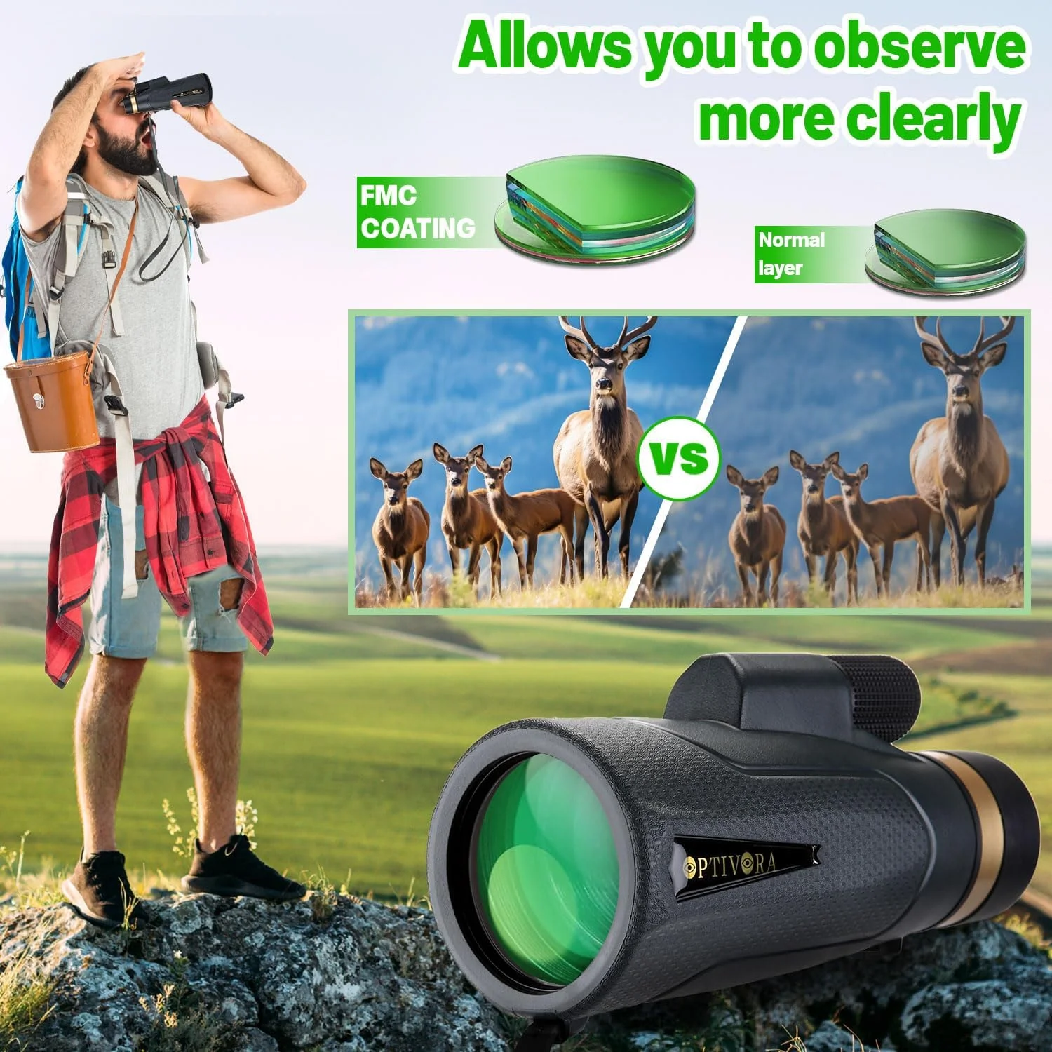 تک چشمی بزرگنمایی بالا برای بزرگسالان، تک اسکوپ 14x60 با قدرت بالا، تلسکوپ تک چشمی با آداپتور تلفن هوشمند و پایه سه پایه، تک اسکوپ مناسب برای تماشای پرندگان، کنسرت و غیره. تک چشمی بزرگنمایی بالا برای بزرگسالان، تک اسکوپ 14x60 با قدرت بالا، تلسکوپ تک چشمی با آداپتور تلفن هوشمند و پایه سه پایه، تک اسکوپ مناسب برای تماشای پرندگان، کنسرت و غیره.