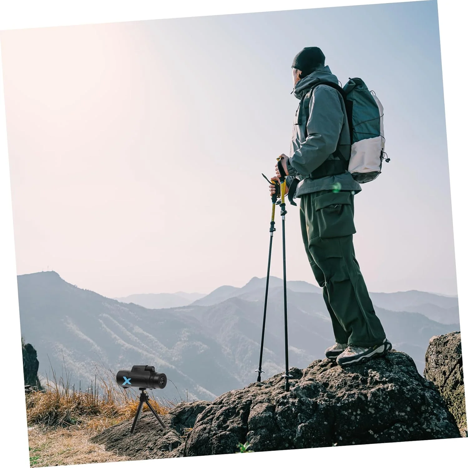 تلسکوپ تک چشمی پرقدرت NUOBESTY، مناسب برای تماشای پرندگان و فعالیت های خارج از منزل، سبک و قابل حمل، به همراه آداپتور تلفن هوشمند و سه پایه برای کمپینگ و پیاده روی، یک ست تلسکوپ تک چشمی پرقدرت NUOBESTY، مناسب برای تماشای پرندگان و فعالیت های خارج از منزل، سبک و قابل حمل، به همراه آداپتور تلفن هوشمند و سه پایه برای کمپینگ و پیاده روی، یک ست