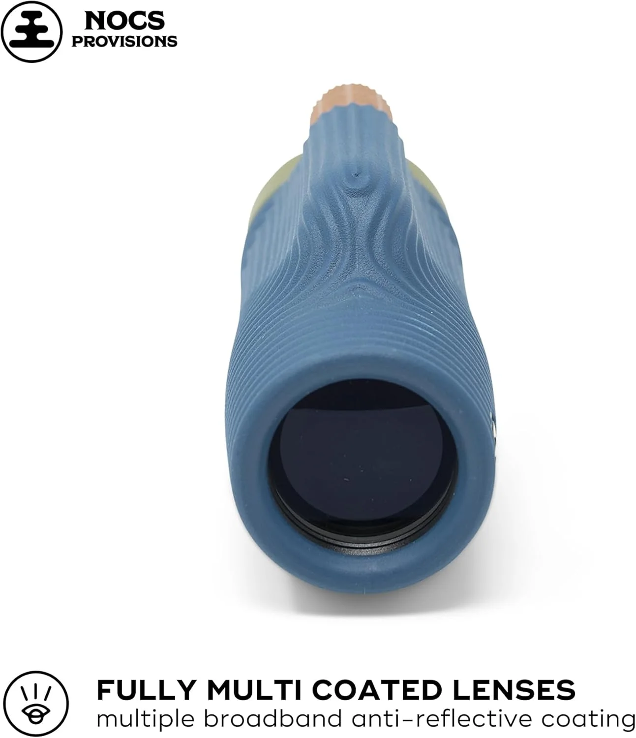 تک چشمی Nocs Provisions Zoom Tube 8x32، تلسکوپ با بزرگنمایی 8 برابر، منشور Bak4، میدان دید گسترده برای تماشای پرندگان، کوله گردی و تماشای حیات وحش - آبی نیلی II